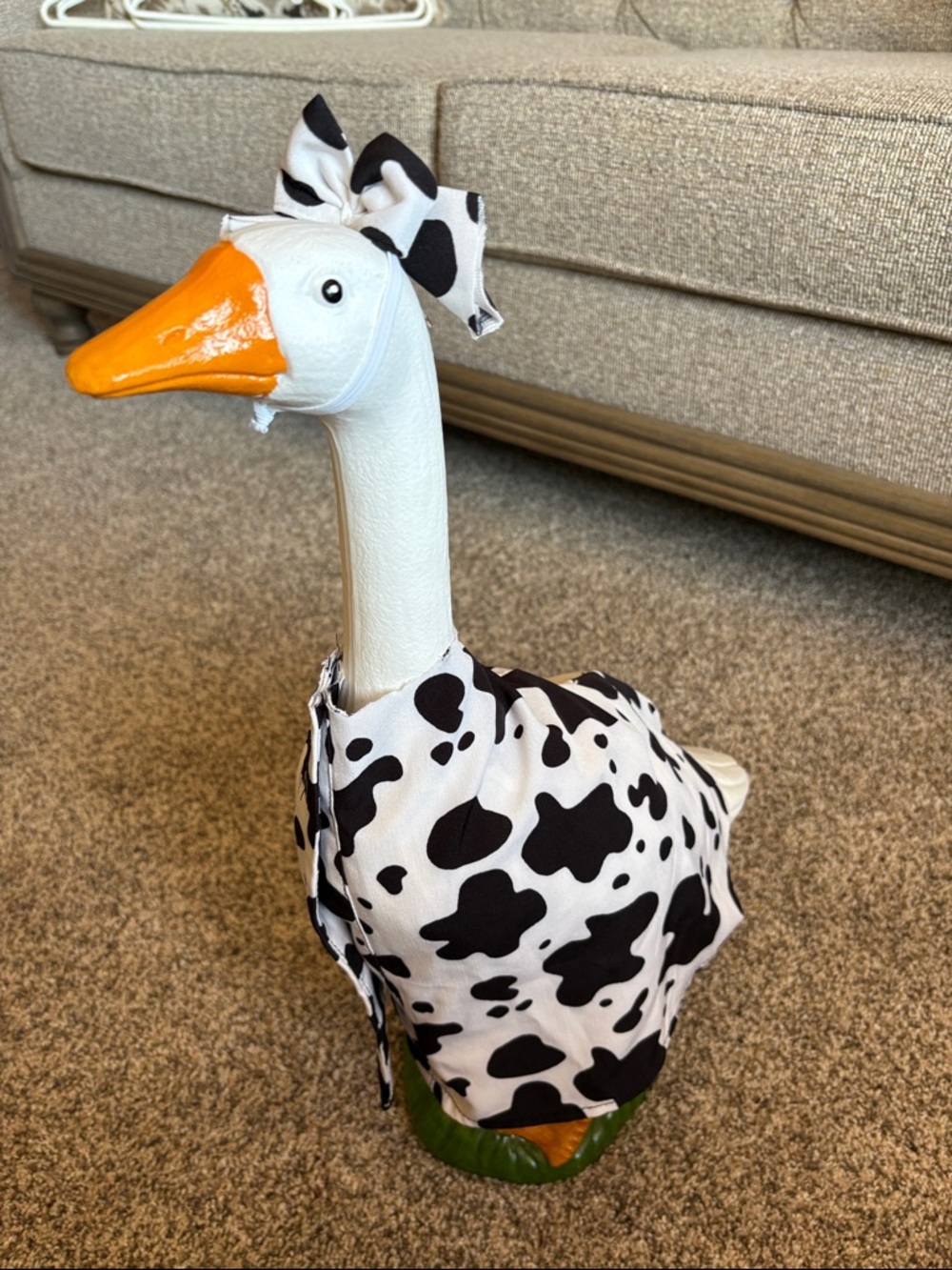 Cow porch goose outfit